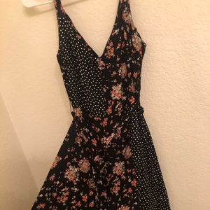 Floral and polka dot dress